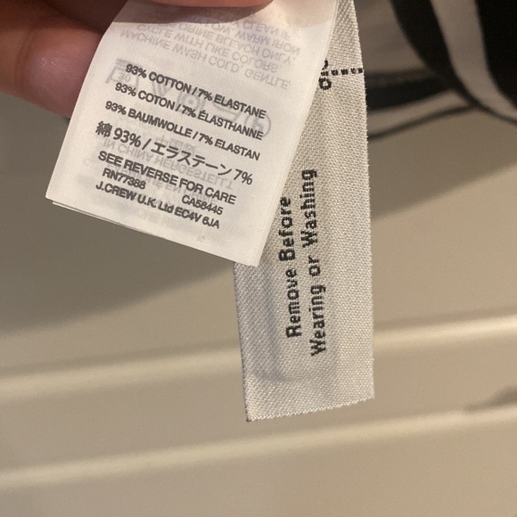 J. Crew Black/White Strip Shift Dress - XS - Picture 8 of 10